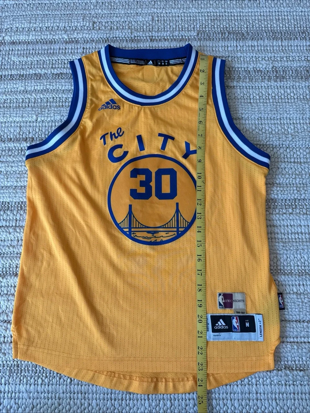 Adidas Steph Curry #30 Golden State Warriors Jersey Youth Med +2 Length THE CITY
